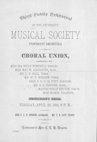 Program Book for 04-26-1881