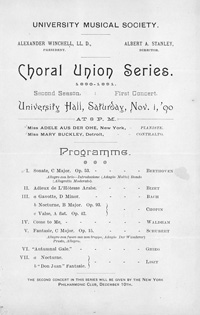 Program Book for 11-01-1890