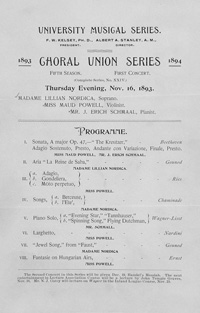 Program Book for 11-16-1893
