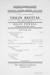 Program Book for 11-17-1911
