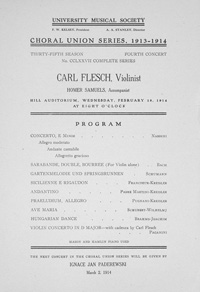 Program Book for 02-18-1914