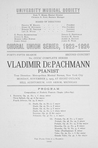Program Book for 11-05-1923