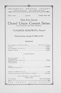 Program Book for 01-31-1930