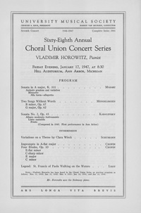 Program Book for 01-17-1947