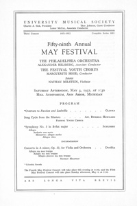 Program Book for 05-03-1952