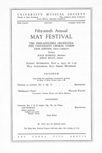 Program Book for 05-04-1952