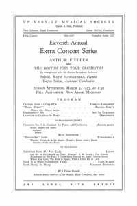 Program Book for 03-03-1957