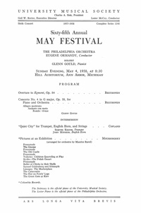 Program Book for 05-04-1958
