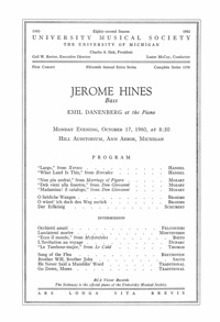 Program Book for 10-17-1960