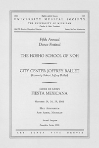 Program Book for 10-26-1966