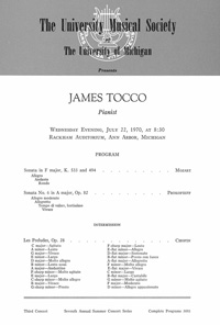 Program Book for 07-22-1970