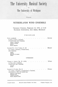 Program Book for 02-28-1974