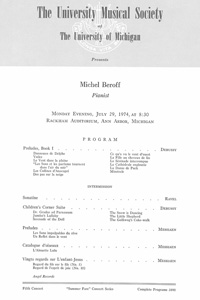 Program Book for 07-29-1974