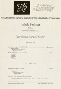 Program Book for 10-05-1982