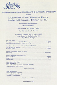 Program Book for 07-03-1985