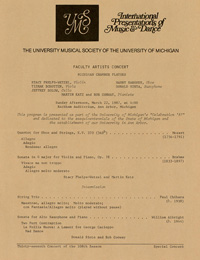 Program Book for 03-22-1987