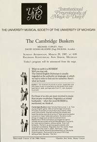 Program Book for 03-29-1987