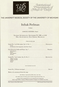 Program Book for 09-25-1988