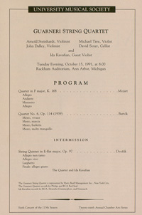 Program Book for 10-15-1991