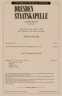 Program Book for 04-23-1992