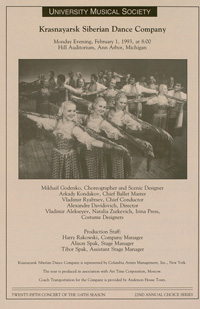 Program Book for 02-01-1993