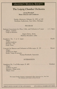 Program Book for 02-14-1993
