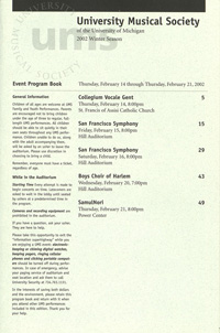 Program Book for 02-20-2002