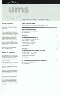 Program Book for 03-30-2011