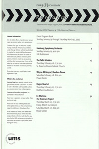 Program Book for 01-29-2012