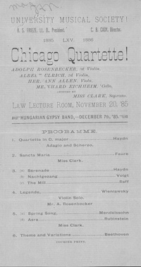 Program Book for 11-20-1885