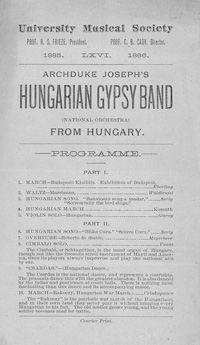 Program Book for 12-07-1885