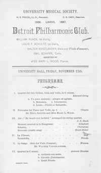 Program Book for 11-12-1886