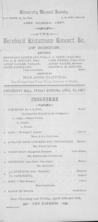 Program Book for 04-22-1887