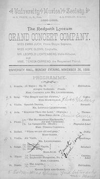 Program Book for 11-26-1888