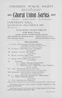 Program Book for 12-09-1891