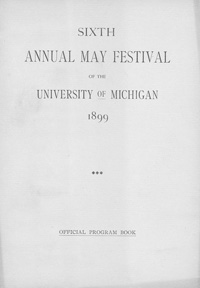 Program Book for 05-12-1899