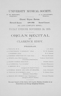 Program Book for 11-24-1899