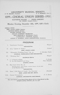 Program Book for 12-18-1899