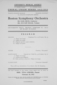 Program Book for 01-31-1913