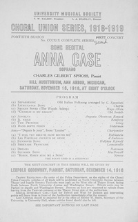 Program Book for 11-16-1918