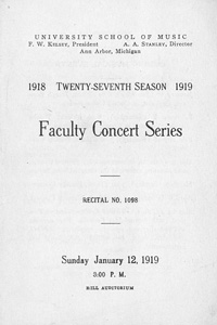 Program Book for 01-12-1919