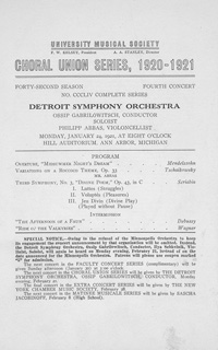 Program Book for 01-24-1921