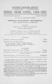 Program Book for 03-07-1921