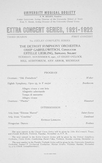 Program Book for 11-08-1921