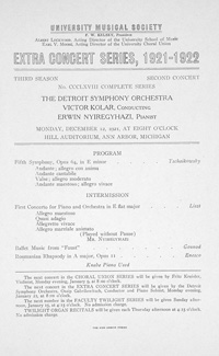 Program Book for 12-12-1921