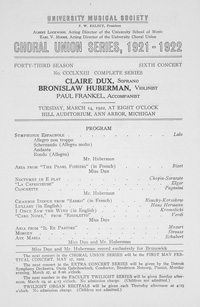 Program Book for 03-14-1922
