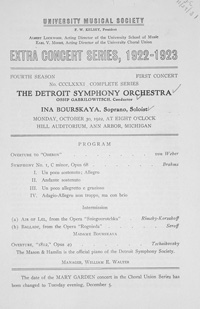Program Book for 10-30-1922