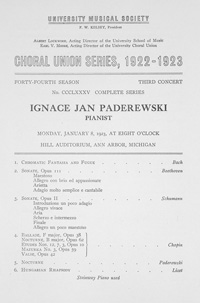 Program Book for 01-08-1923