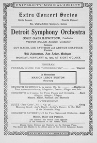 Program Book for 02-23-1925