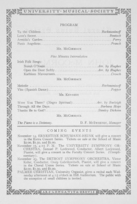 Program Book for 11-03-1925